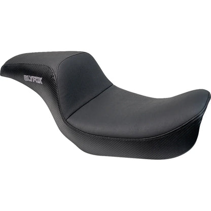 Asiento SLYFOX The Drifter Drifter Gray Logo Black Vinyl W/ Slipstop Carbon Fiber Dyna '96-'03