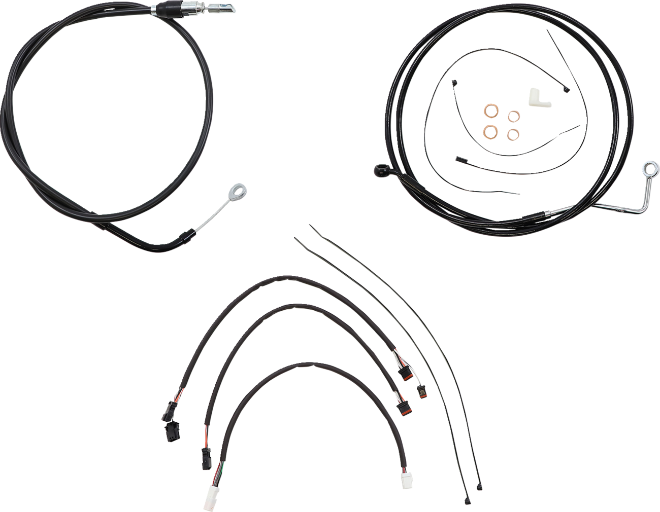 Kit de instalación de manillar XR - Kit de instalación de manillar XR - Perchas para monos de 12"-14" - FLH '21 - Negro