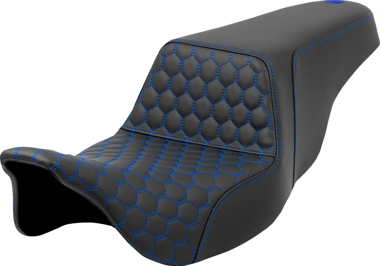 Asiento elevado tipo panal - Asiento elevado - Panal - Costuras azules - FL '08-'23
