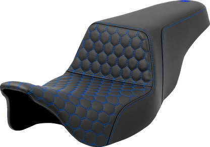 Asiento elevado tipo panal - Asiento elevado - Panal - Costuras azules - FL '08-'23