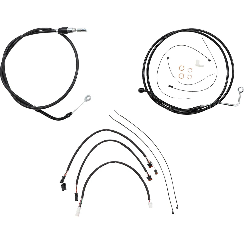 Kit de instalación de manillar XR - Kit de instalación de manillar XR - Perchas para monos de 12"-14" - FLH '21 - Negro