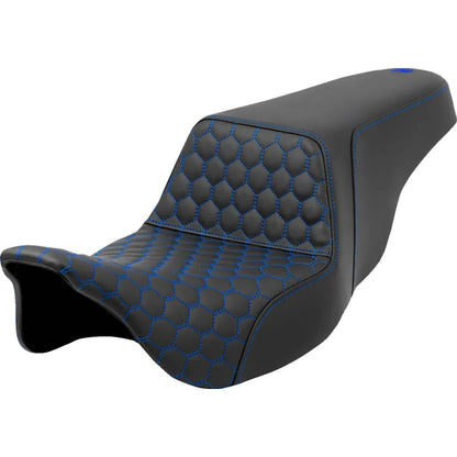 Asiento elevado tipo panal - Asiento elevado - Panal - Costuras azules - FL '08-'23