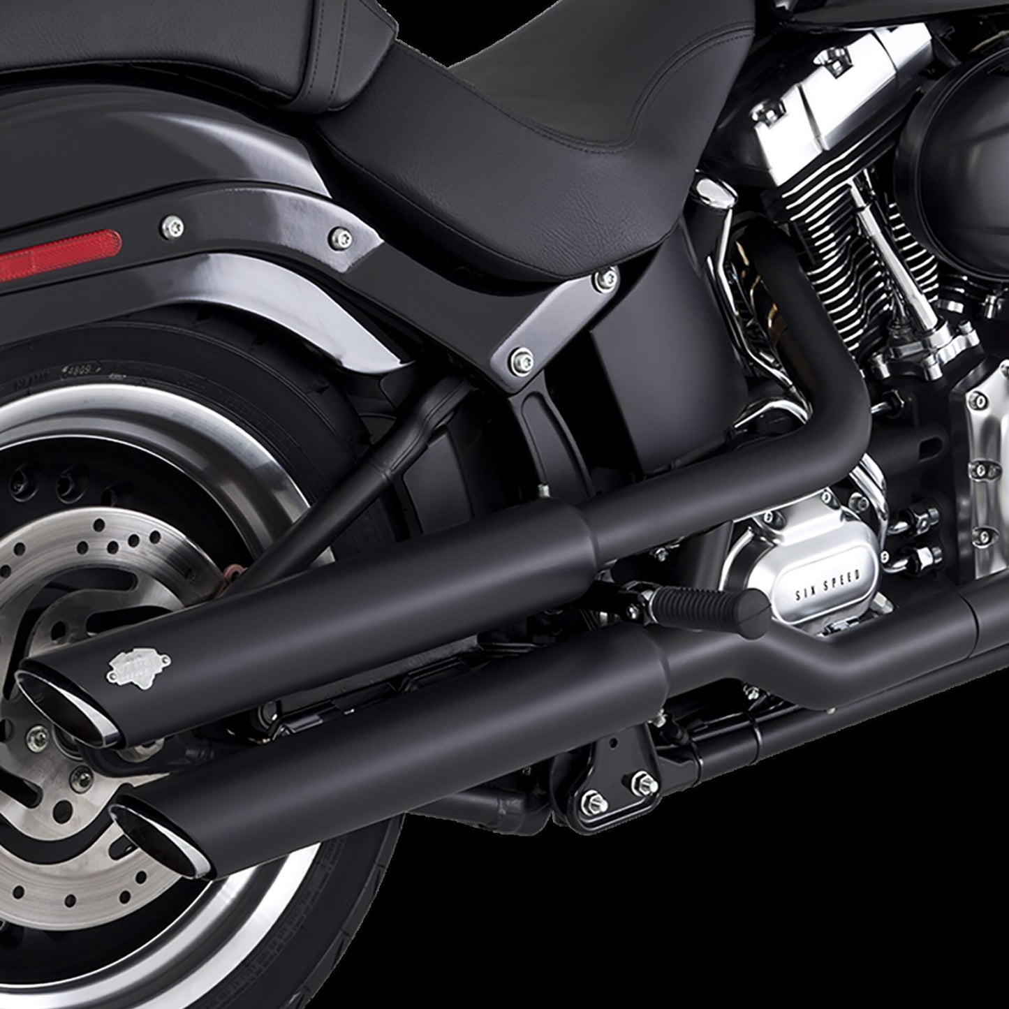 Mofles Vance & Hines Twin Slash 3" - negro