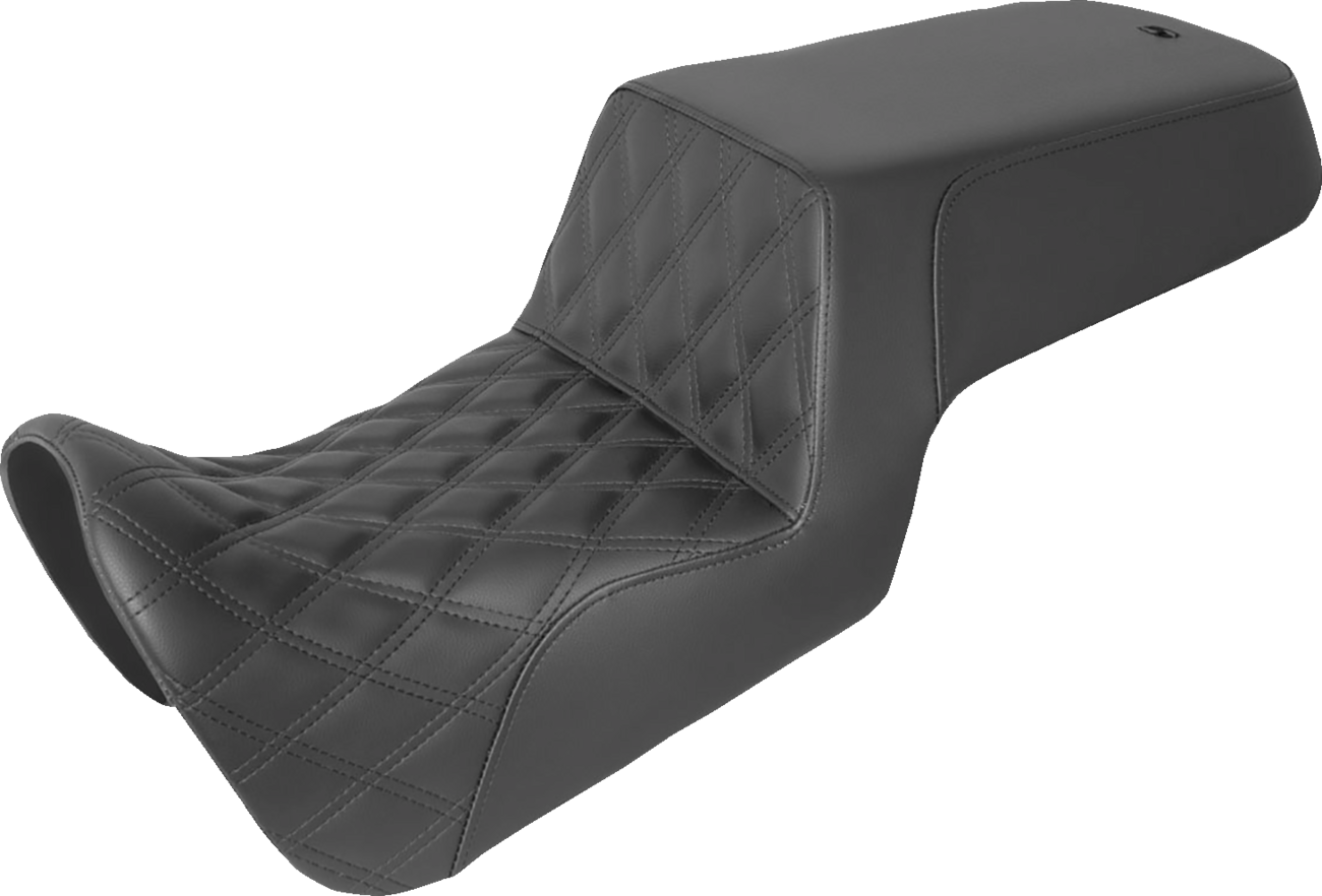 Asiento elevado con costura de celosía - Asiento elevado - Costura de celosía delantera/Trasero liso - Negro - Pan America '21-'24