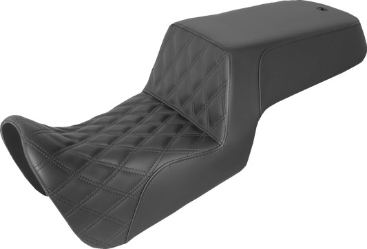 Asiento elevado con costura de celosía - Asiento elevado - Costura de celosía delantera/Trasero liso - Negro - Pan America '21-'24