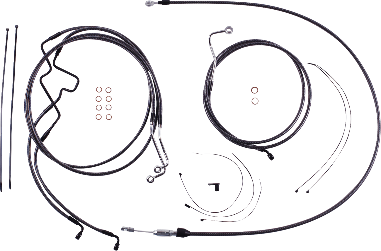 Kit de instalación de manillar de diseñador KARBONFIBR - Kit de instalación de manillar de diseñador KARBONFIBR - 6" - FLHR '21-'22