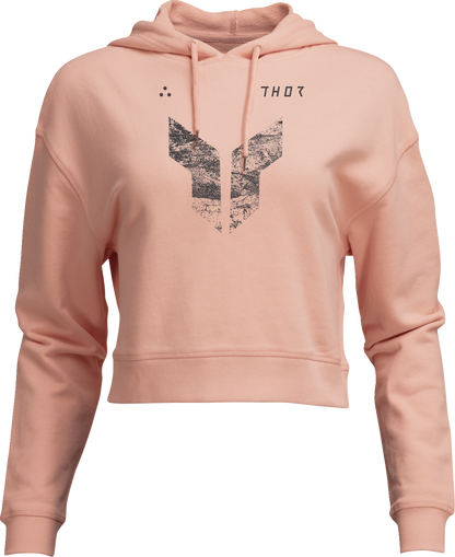 Sudadera corta con capucha icónica para mujer