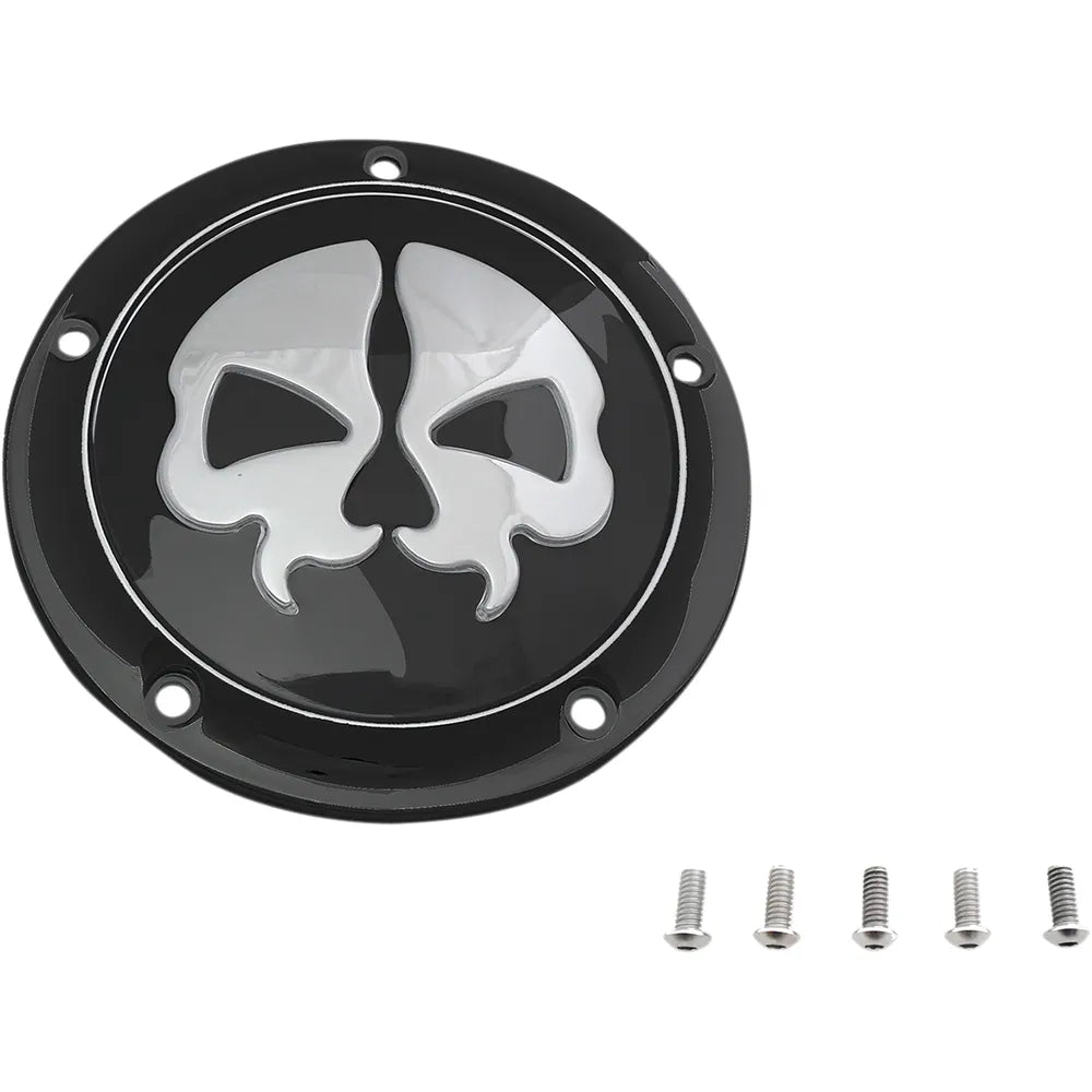 Cubierta del Derby Split Skull - Negro