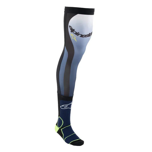 Knee Brace Socks - Night Navy/Yellow Fluo - Alpinestars