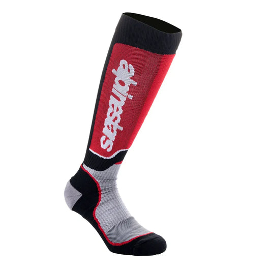 MX Plus Socks - Black/Gray/Red - Alpinestars