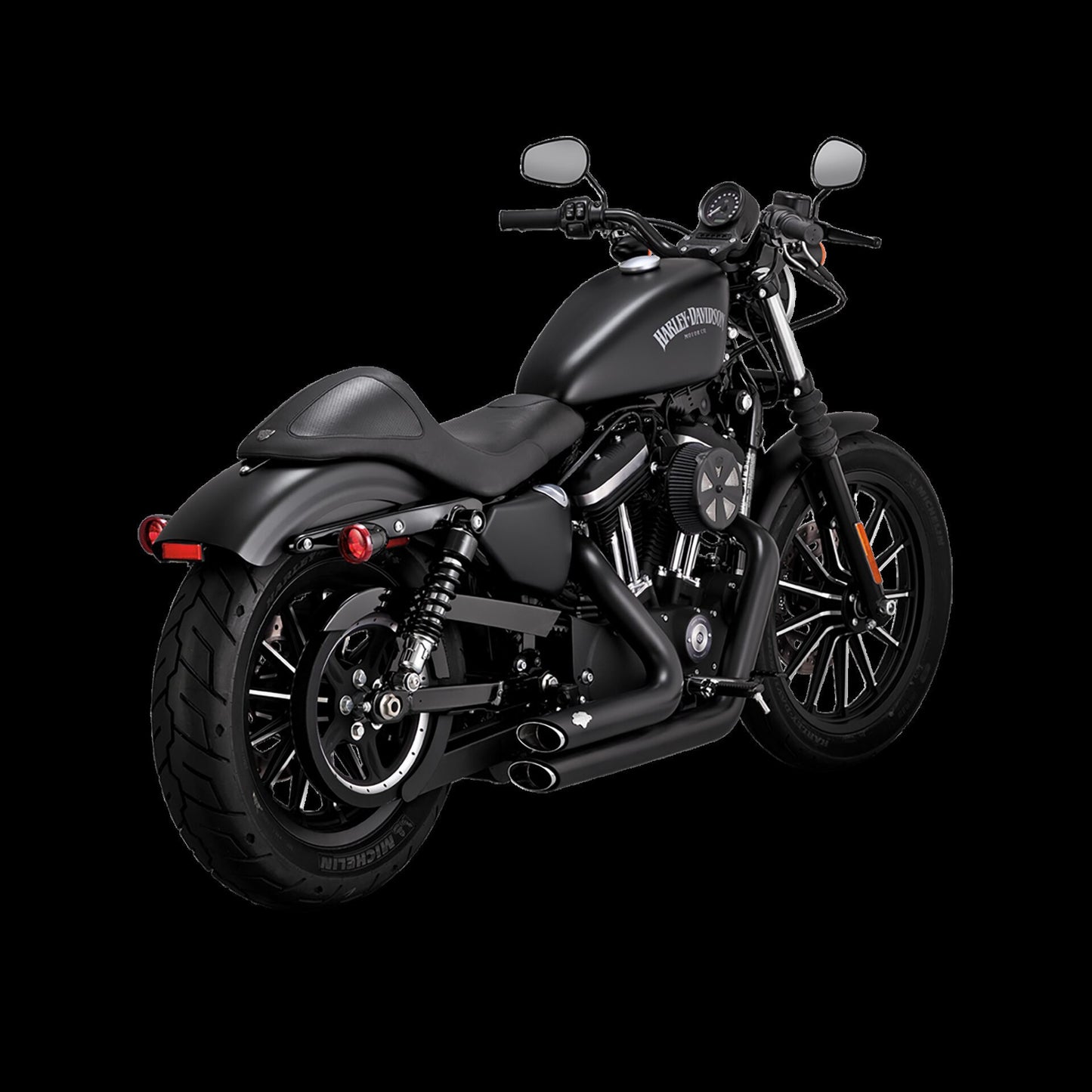 Escapes Vance & Hines Shortshots negro mate