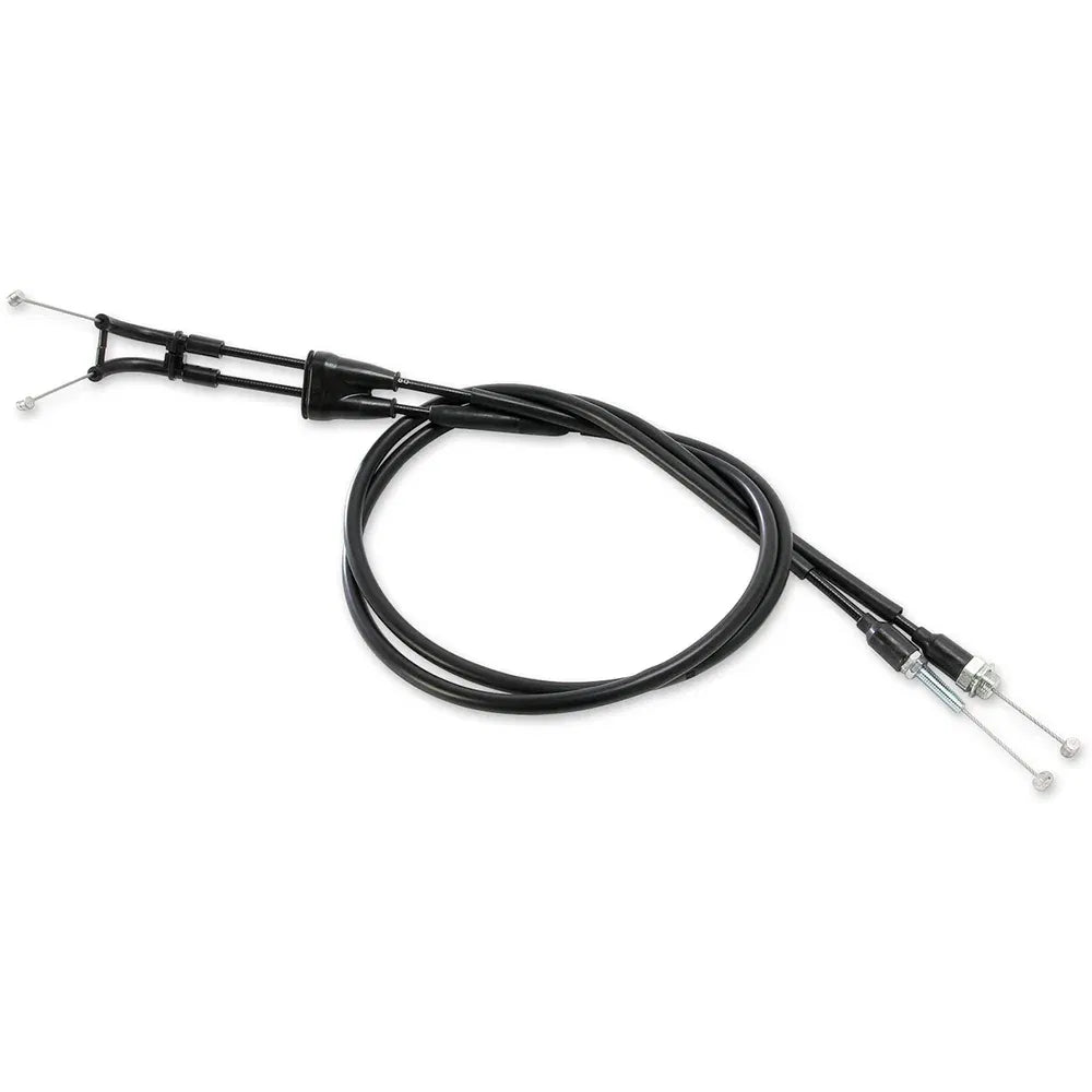 Cable del acelerador de vinilo negro.