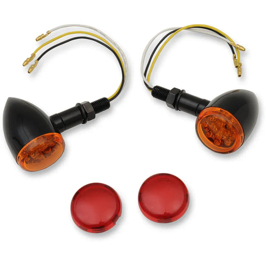 Direccionales Mini LED - Negro - Ambar/Rojo