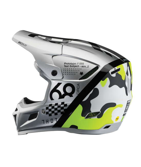 Casco Thor Reflex Sport Riot - Gris/Acido