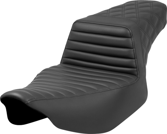 Asiento elevado - Asiento elevado - Tuck-n-Roll delantero/Enrejado trasero - Negro - Alcance extendido - FL '23-'24