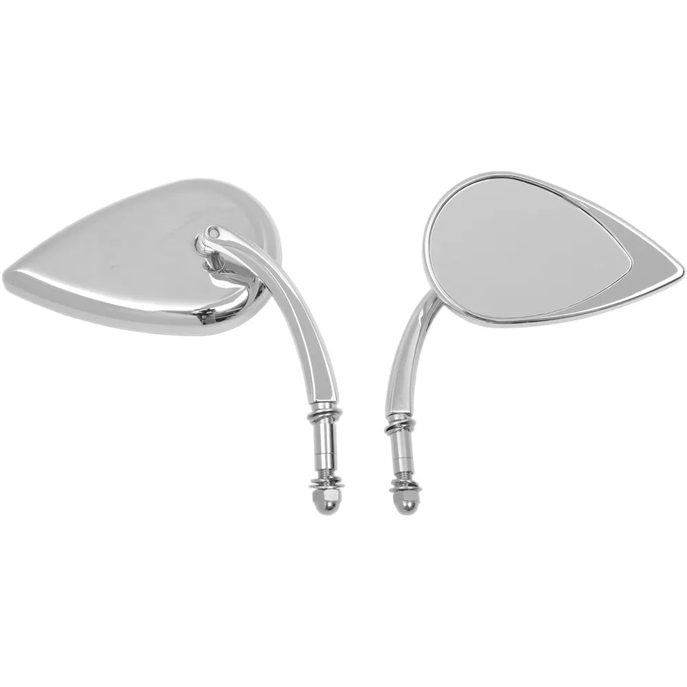 Mirror - Tear Drop - Chrome - Short Stem