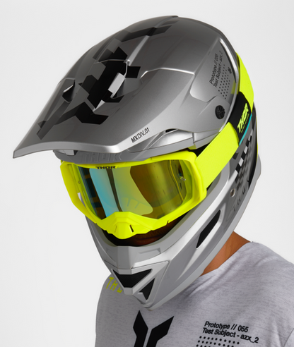 Casco Thor Reflex Sport Riot - Gris/Acido