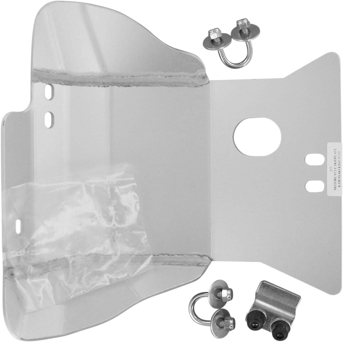 Placa protectora de aluminio — Placa protectora - Placa protectora - Plata - Kawasaki - KX 65