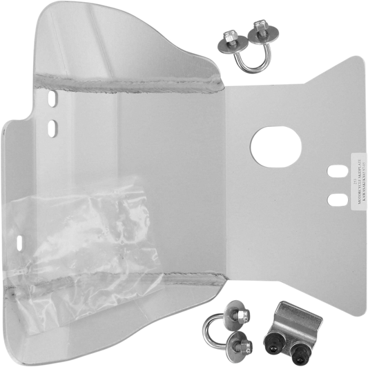 Placa protectora de aluminio — Placa protectora - Placa protectora - Plata - Kawasaki - KX 65
