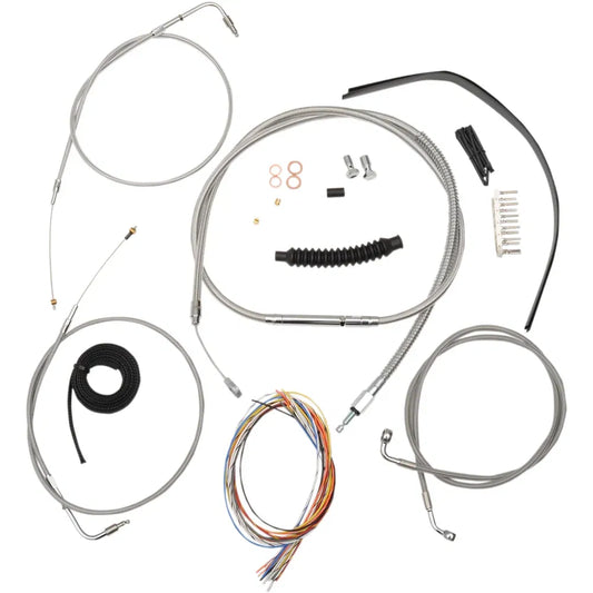 Kit completo de cable de manillar/línea de freno trenzado de acero inoxidable — kit de cables