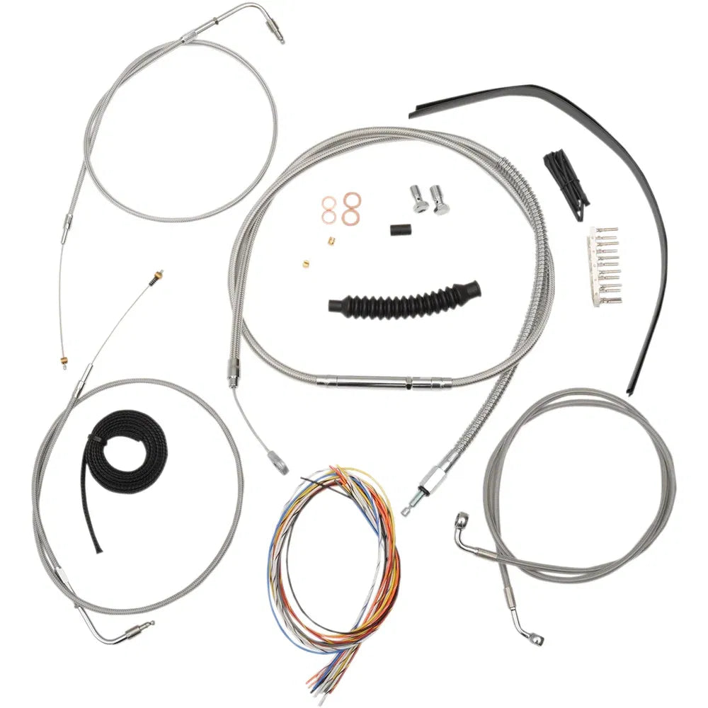 Kit completo de cable de manillar/línea de freno trenzado de acero inoxidable — kit de cables