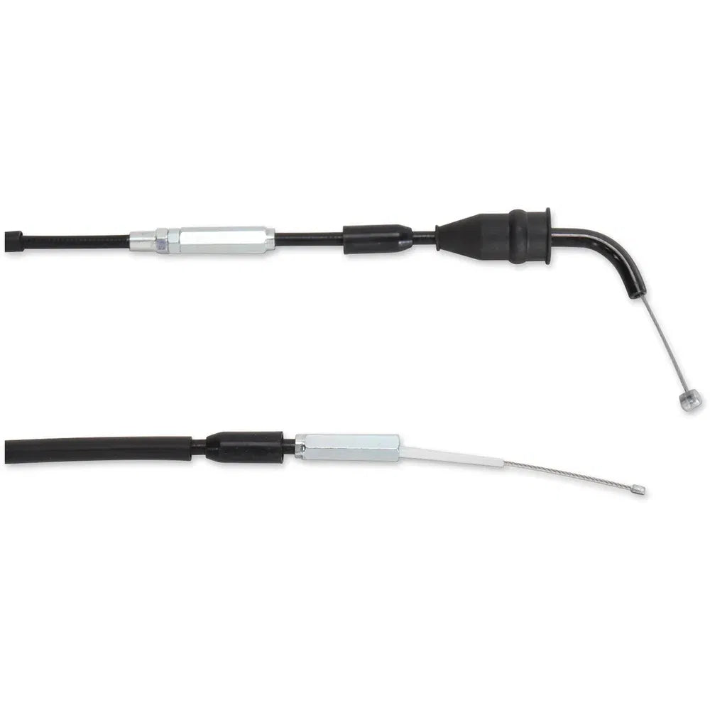 Cable del acelerador de vinilo negro.
