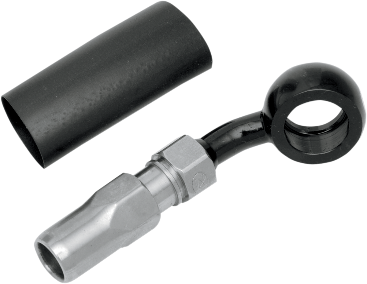 BYO® Banjo para construir tu propio con accesorio - Banjo de freno BYO - 12 mm-35° - Negro