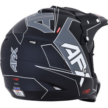 Casco FX-17 Aced - Negro Matte/Blanco