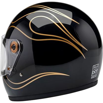 Casco Biltwell Gringo S Gloss Black Flames