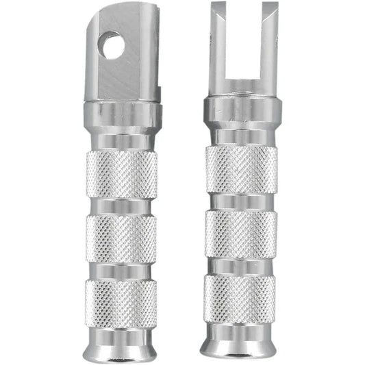 Front Footpegs - Silver - Yamaha