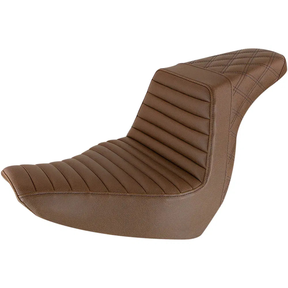 Step Up Seat - Tuck and Roll/Lattice Stitched - Brown1377278