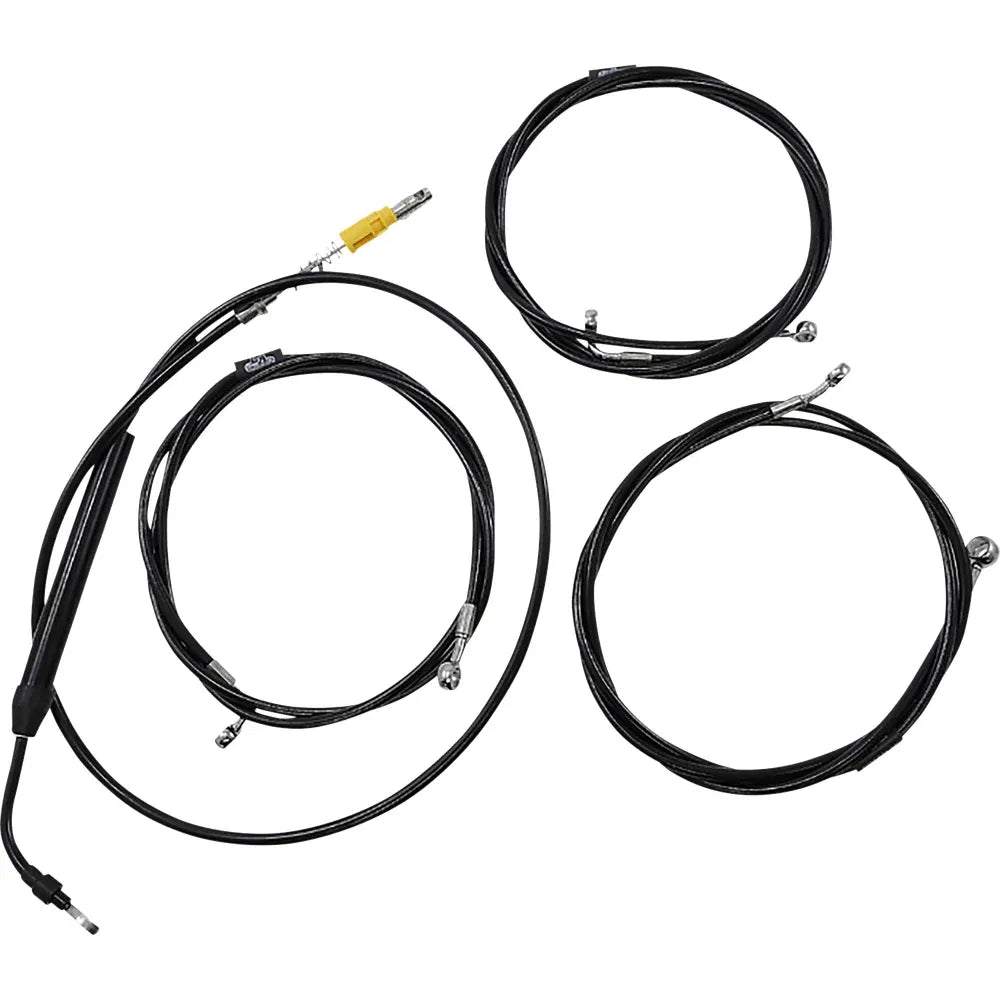 Kit de cable de freno/cable de manillar trenzado midnight estándar — ape hanger