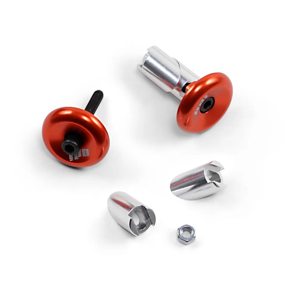 Bar End - Aluminum - Orange