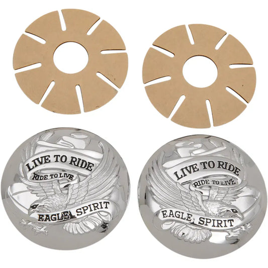Live to Ride Gas Cap Cover - Chrome