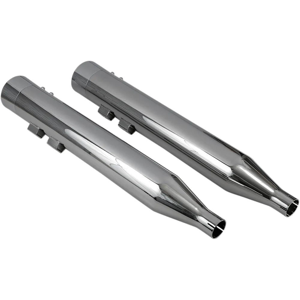 Silenciadores deslizantes DNT Straight Can - Silenciadores DNT Straight Can para FL '95-'16 - Cromado