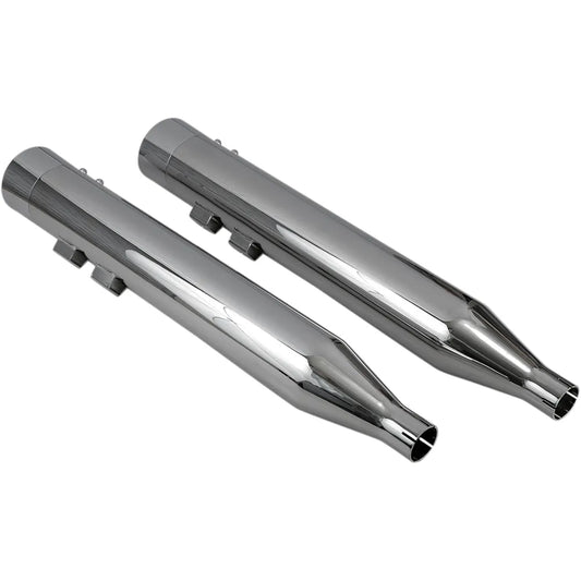 Silenciadores deslizantes DNT Straight Can - Silenciadores DNT Straight Can para FL '95-'16 - Cromado