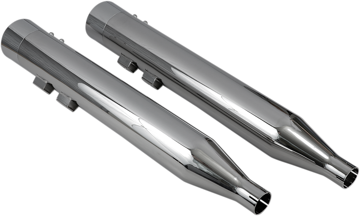 Silenciadores deslizantes DNT Straight Can - Silenciadores DNT Straight Can para FL '95-'16 - Cromado