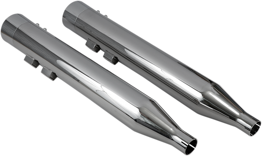 Silenciadores deslizantes DNT Straight Can - Silenciadores DNT Straight Can para FL '95-'16 - Cromado