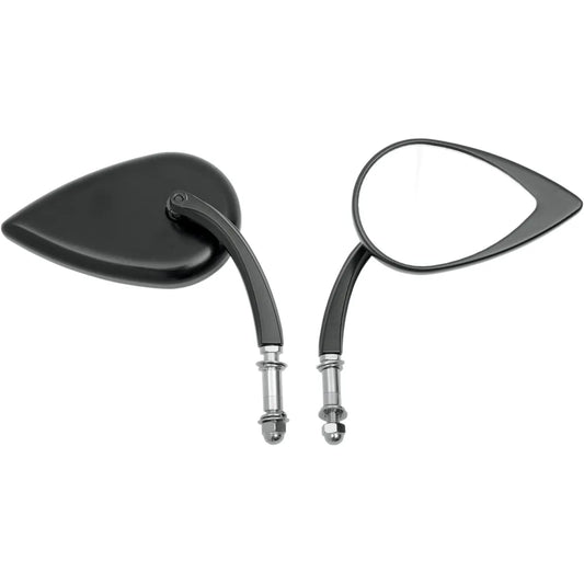 Mirror - Tear Drop - Black - Short Stem