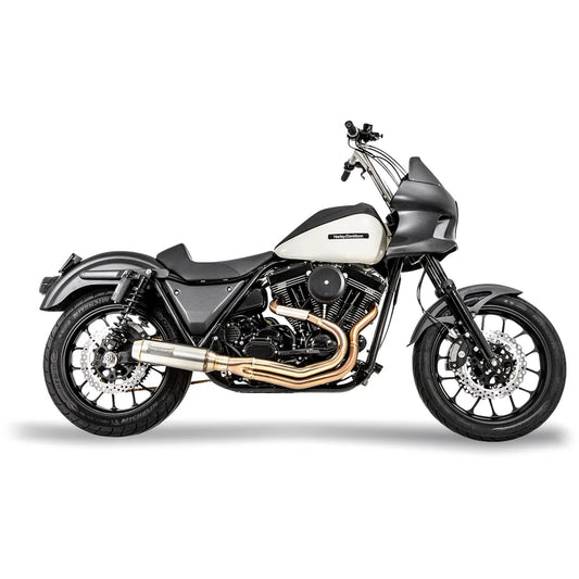 Sistema de escape 2 en 1 con silenciador Super Bike - Sistema de escape 2 en 1 con silenciador Super Bike de 4" - Acero inoxidable