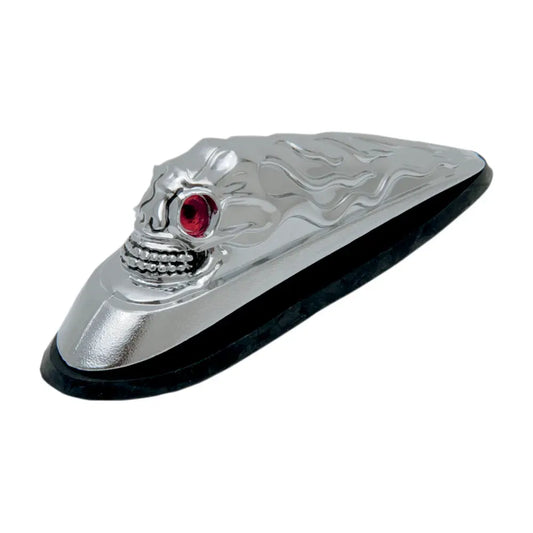 Cabeza de Calavera con Ojos Iluminados - Cromo
