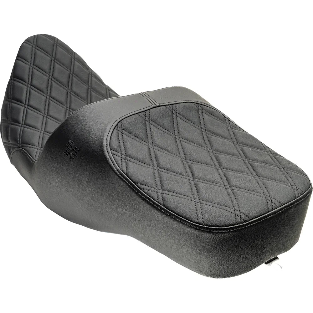 Asiento SLYFOX Chariot Black Double Diamond Stitch Black Logo FLH/FLT '09-'23.5