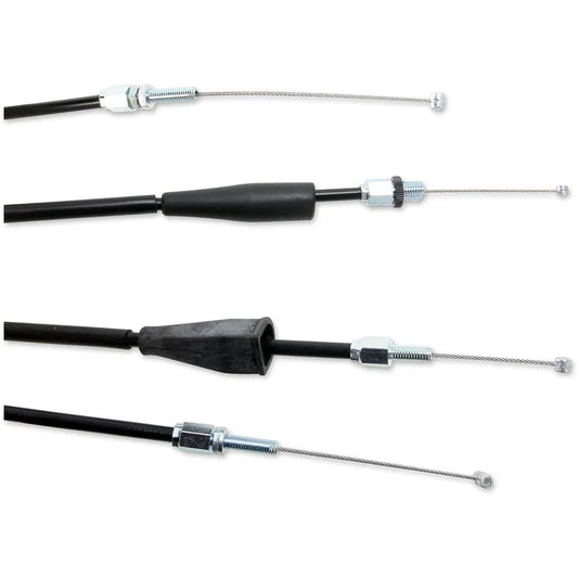 Cable del acelerador de vinilo negro.