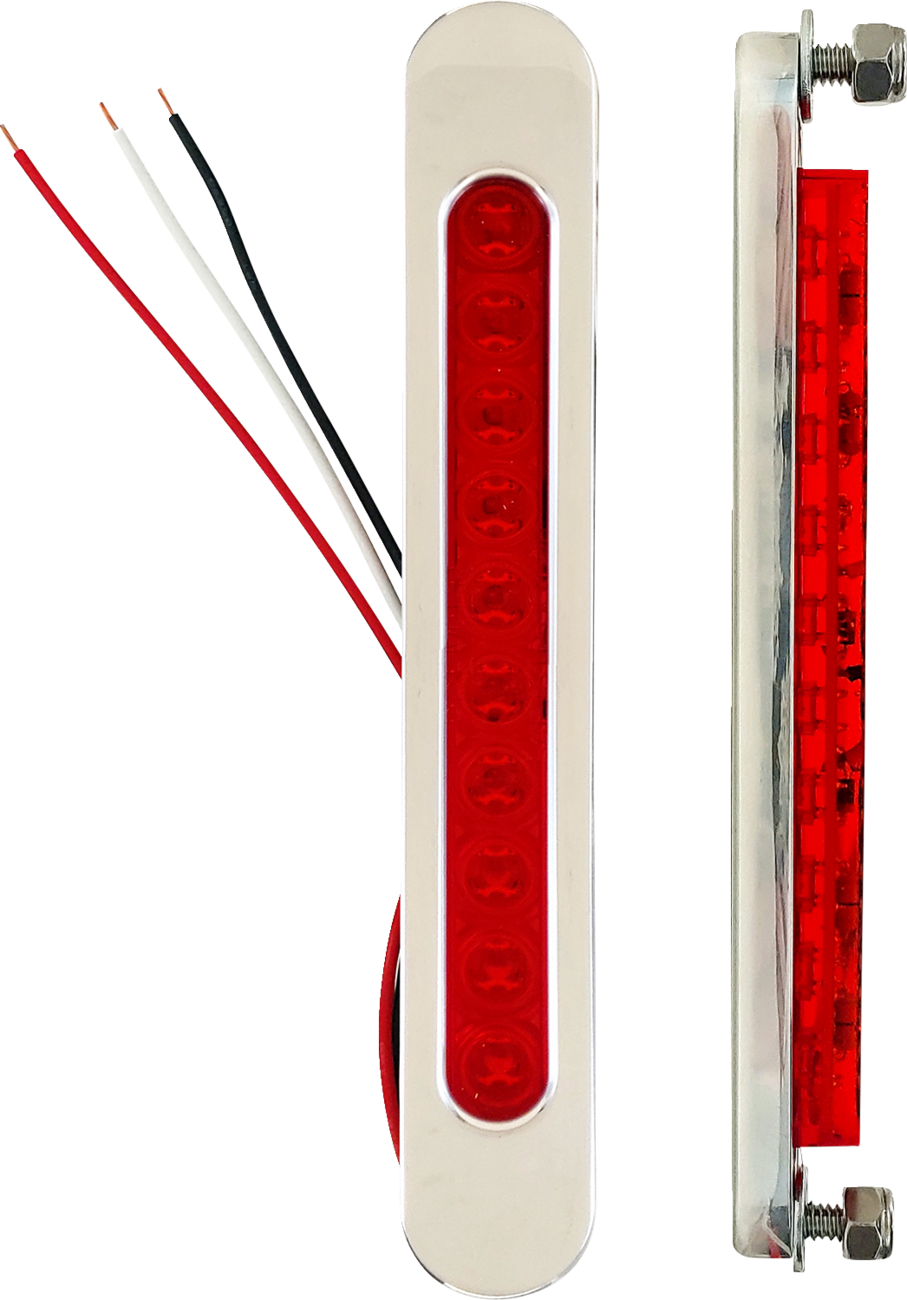 Luces LED para bolsa - Luz para bolsa - Lente roja - Cromo
