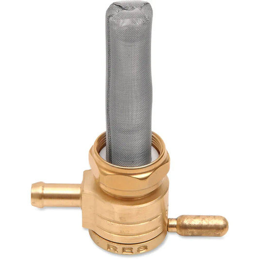 Straight Petcock - Raw Brass - 22mm