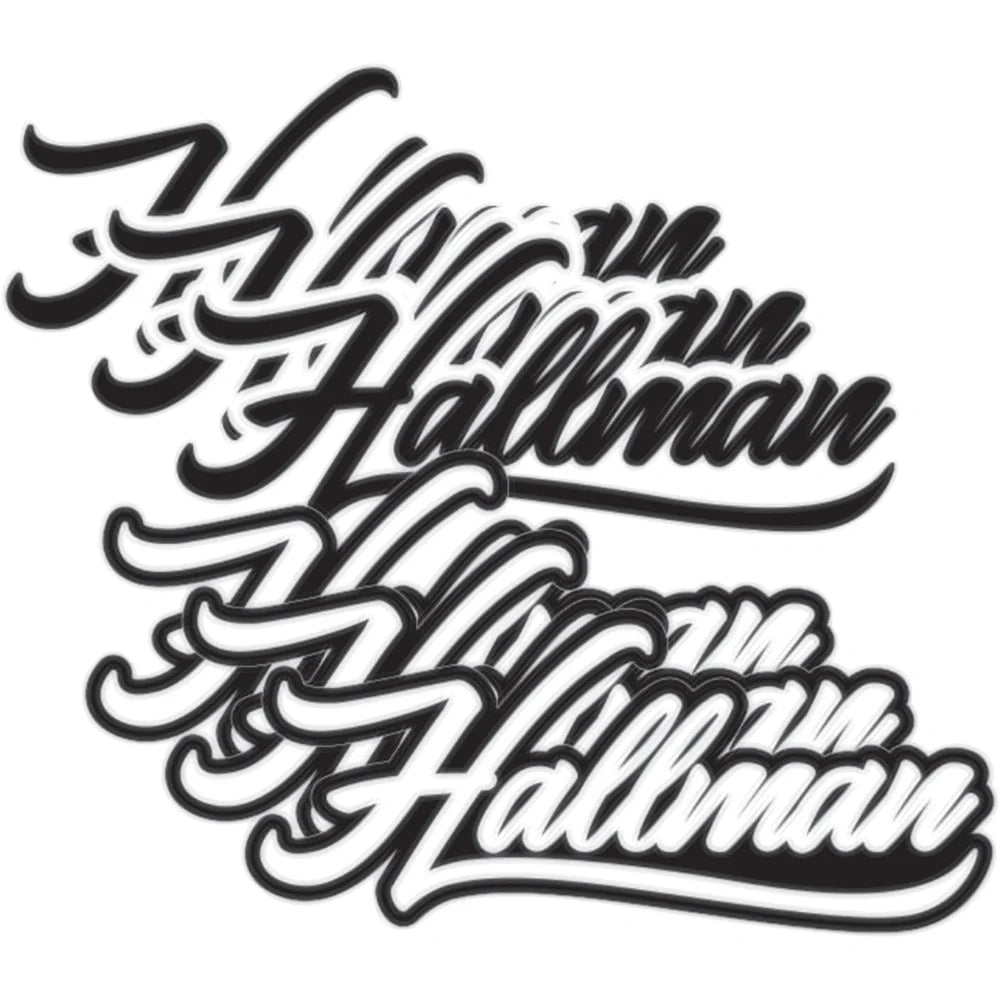 Hoja original de calcomanía hallman