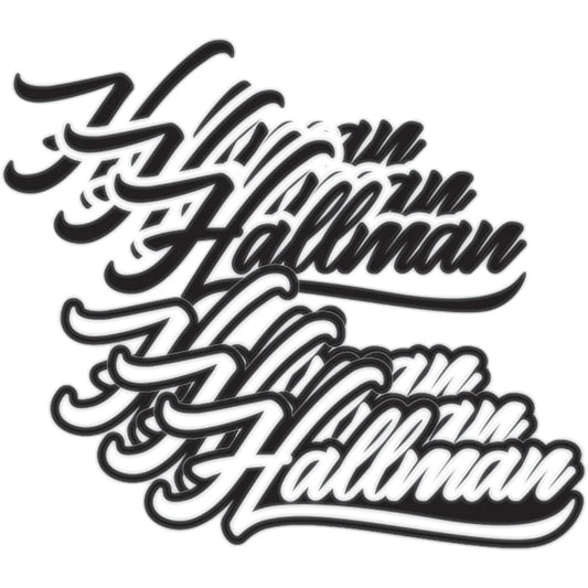 Hoja original de calcomanía hallman