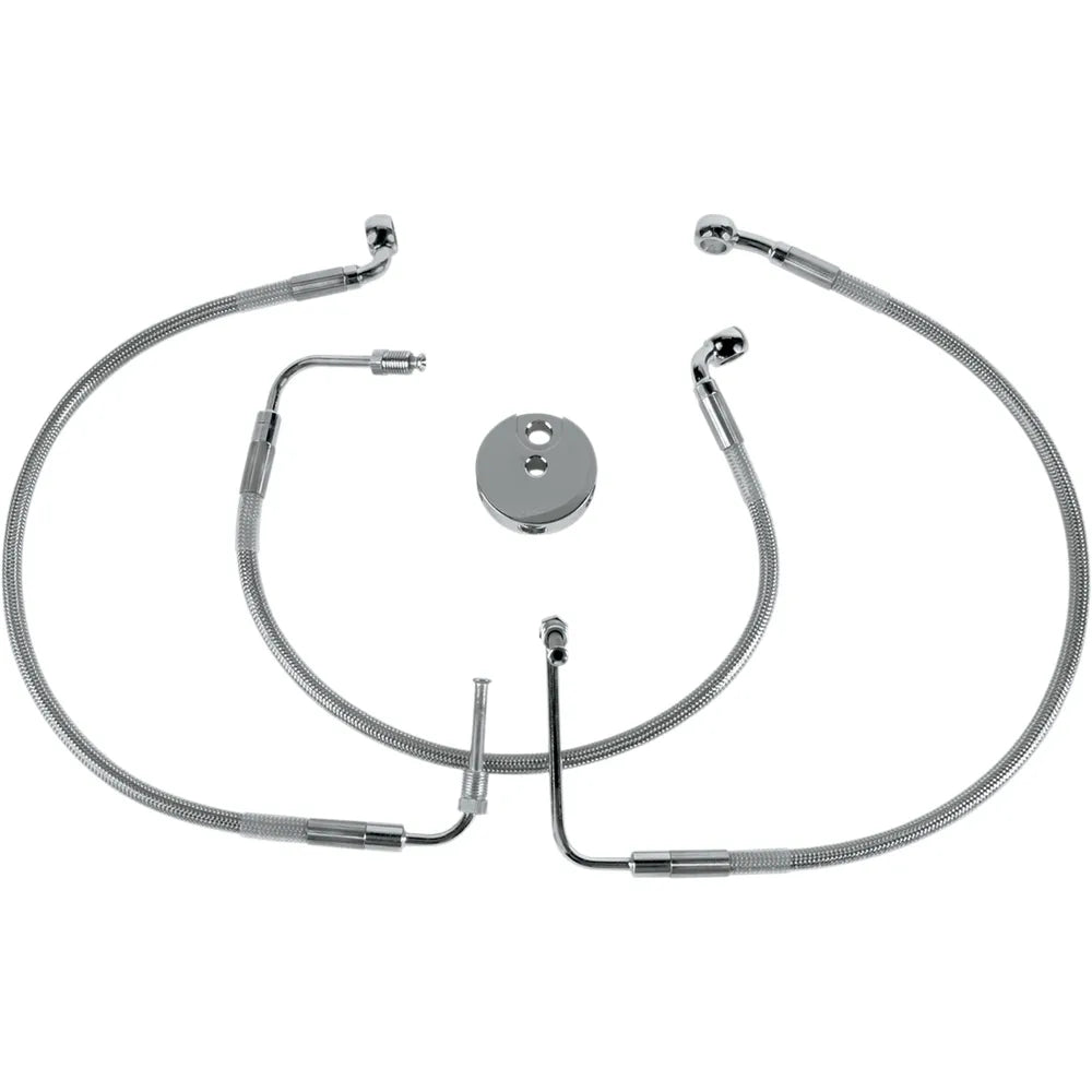 Front Brake Line XLS 96-03 Clear-Coated Stainless Steel