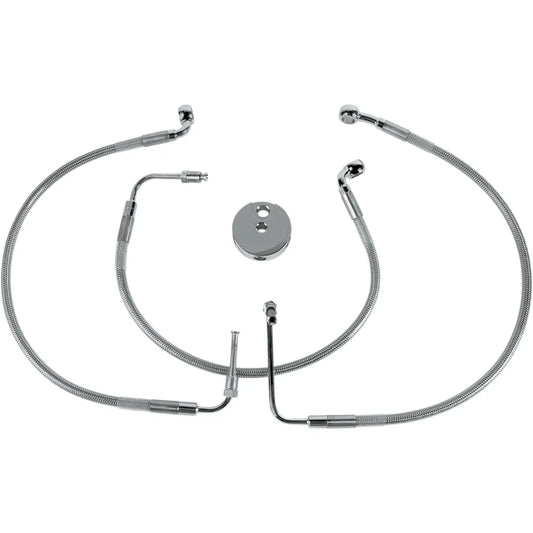 Front Brake Line XLS 96-03 Clear-Coated Stainless Steel