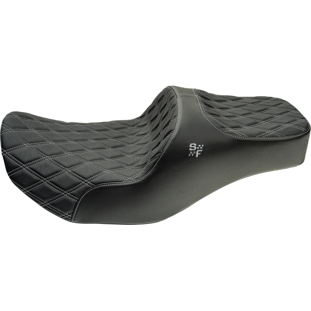 Asiento SLYFOX Chariot Silver Double Diamond Stitch Silver Logo FLH/FLT '09-'23.5